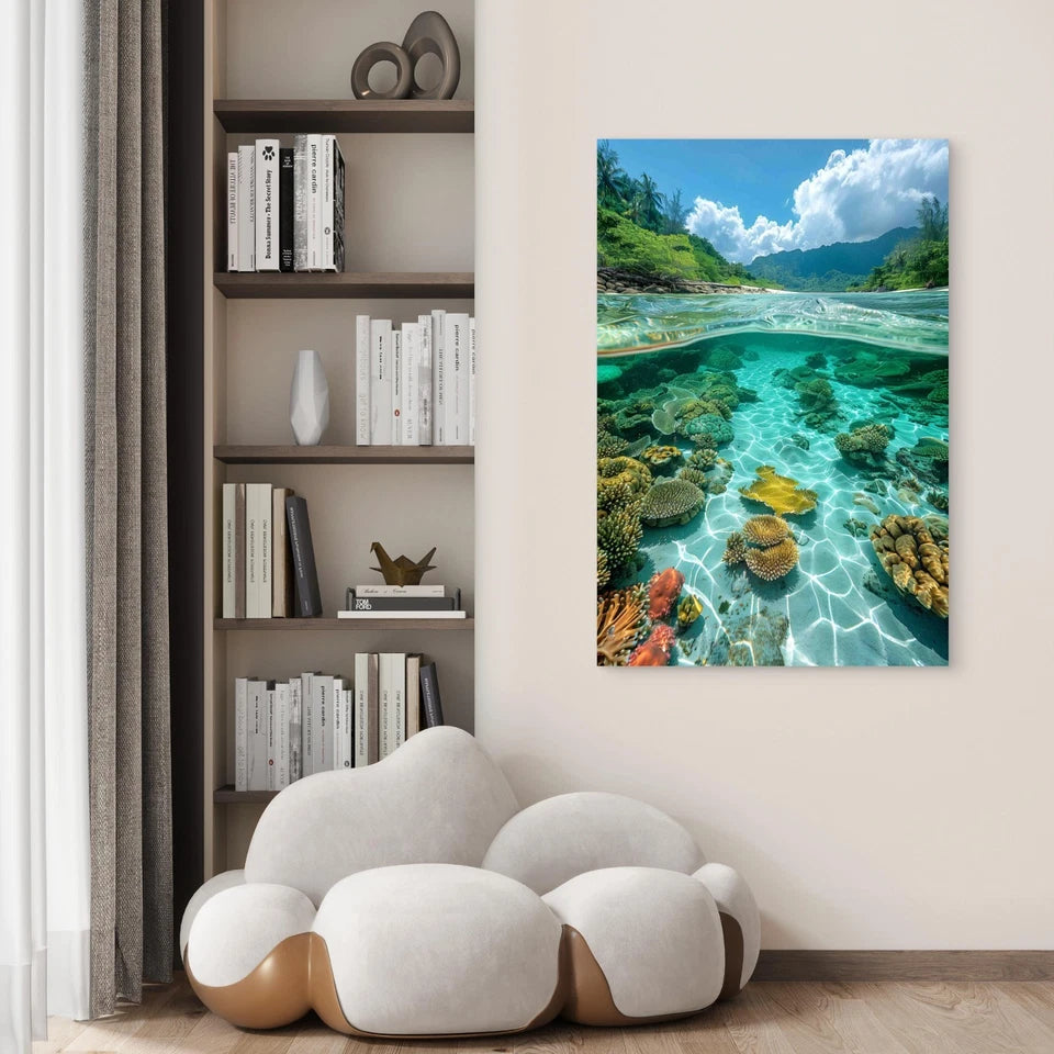 Nature Landscape With Beach View 40x60cm Metal Print Ready to Hang