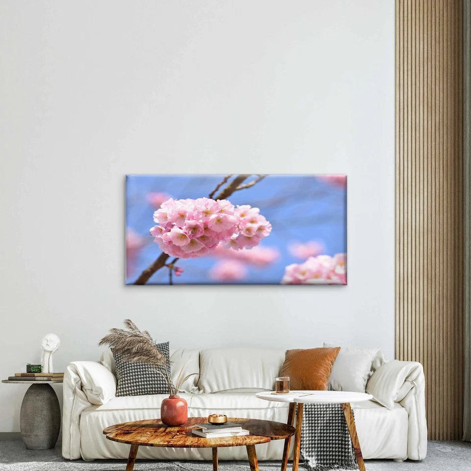 Blossom Tree Nature Background Wall Art Canvas Office Home Room Framed 120x60cm