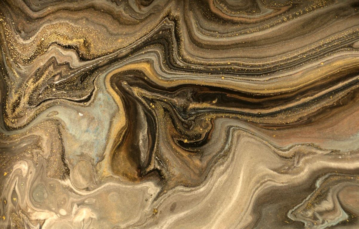Gold & Brown Abstract Design Home Decor Premium Quality Poster Print Choose Your Sizes