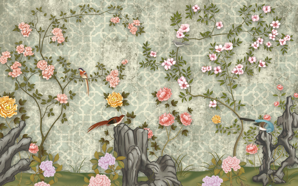 Floral & Birds Painting Print 100% Australian Made