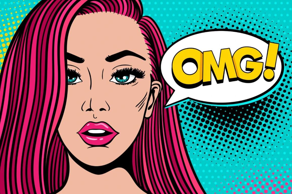 Girl Portrait Pop Art Home Decor Premium Quality Poster Print Choose Your Sizes