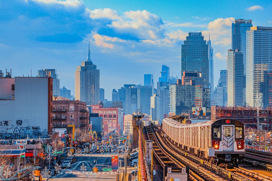 Manhattan New York City Subway Sunset Photograph Print 100% Australian Made