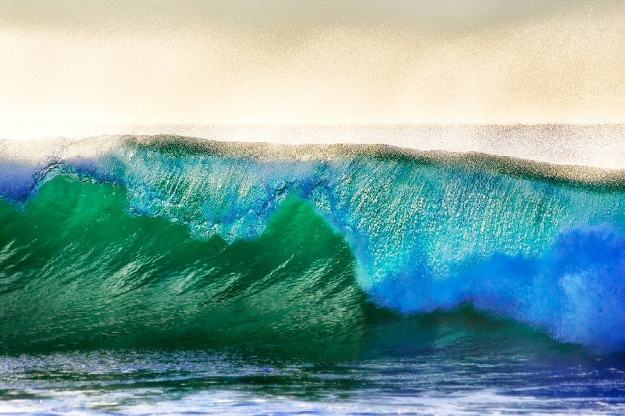 Emerald Pacific Ocean Wave View Print 100% Australian Made