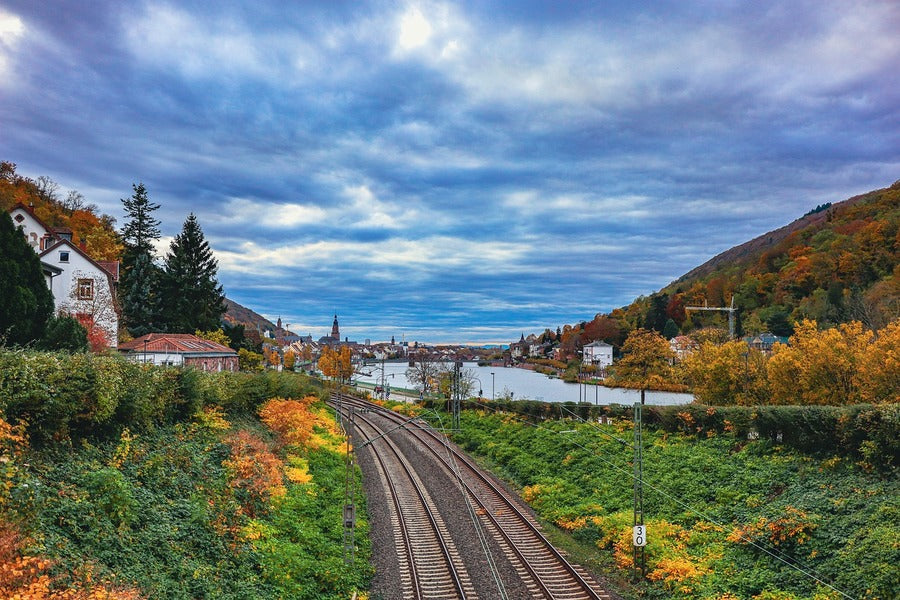 Heidelberg Railway Town During Autumn Photograph Print 100% Australian Made