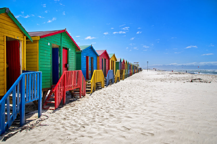 Beach Huts at Muizenberg Beach Photograph Print 100% Australian Made