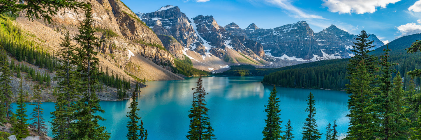 Panoramic Canvas Banff National Park Scenery Photograph High Quality 100% Australian Made Wall Canvas Print Ready to Hang