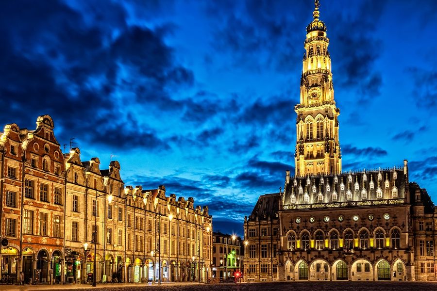 Grand Place Belgium Nigh View Photograph Print 100% Australian Made