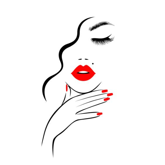Square Canvas Girl Portrait Vector Painting High Quality Print 100% Australian Made