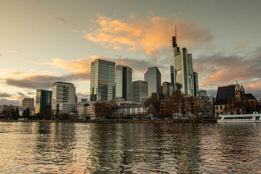 Main Tower View Photographd Frankfurt, Germany Print 100% Australian Made