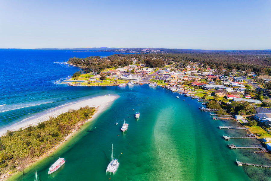 Huskisson Town on Jervis bay View Photograph Print 100% Australian Made