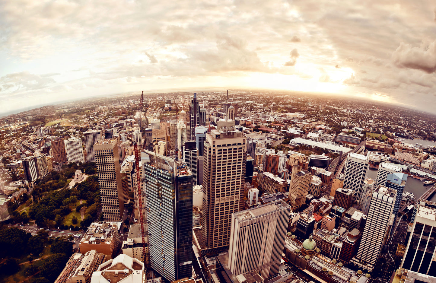 City Buildings Sunset Photograph Home Decor Premium Quality Poster Print Choose Your Sizes