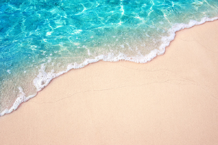 Blue Ocean Wave on Sandy Aerial Photograph Home Decor Premium Quality Poster Print Choose Your Sizes
