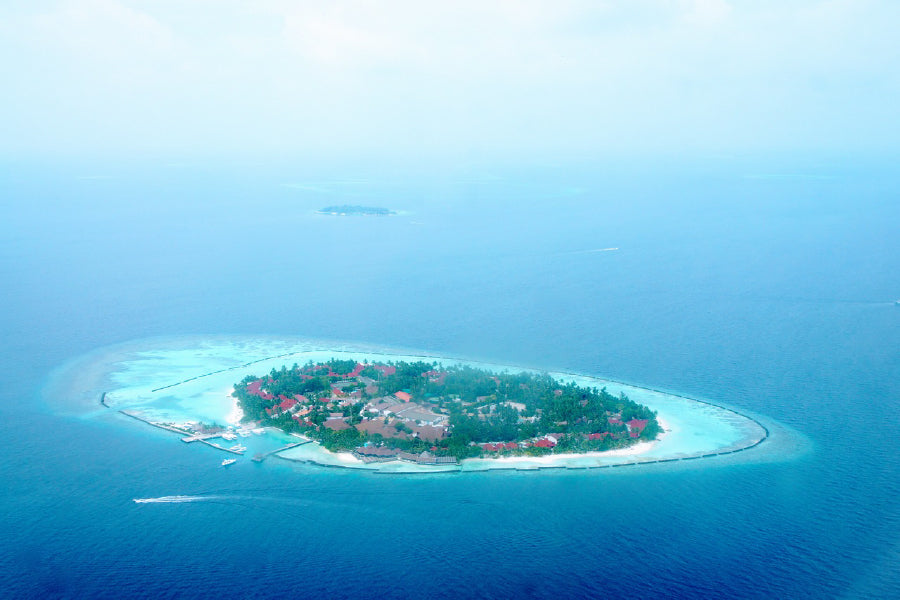 Maldives Bora Bora Island Aerial View Photograph Print 100% Australian Made