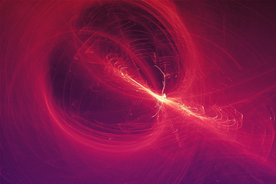 Red Lines Digital Abstract Design Print 100% Australian Made