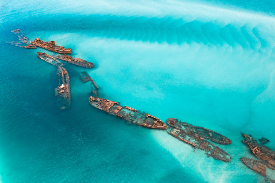 Tangalooma Wrecks Moreton Island View Photograph Print 100% Australian Made