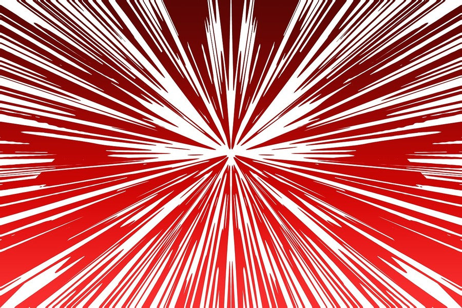 Red White Abstract Design Print 100% Australian Made