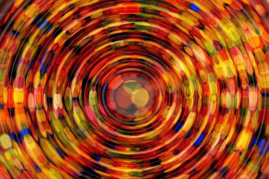 Origin Wave Circle Abstract Design Print 100% Australian Made