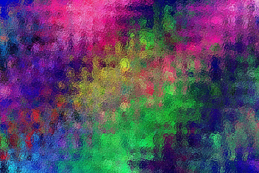 Green Pink & Blue Abstract Design Print 100% Australian Made