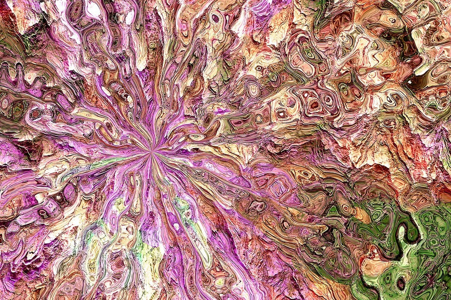 Pink & Brown Swirl Art Abstract Design Print 100% Australian Made