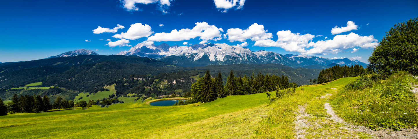 Panoramic Canvas Dachstein Landscape Scenery Photograph High Quality 100% Australian Made Wall Canvas Print Ready to Hang