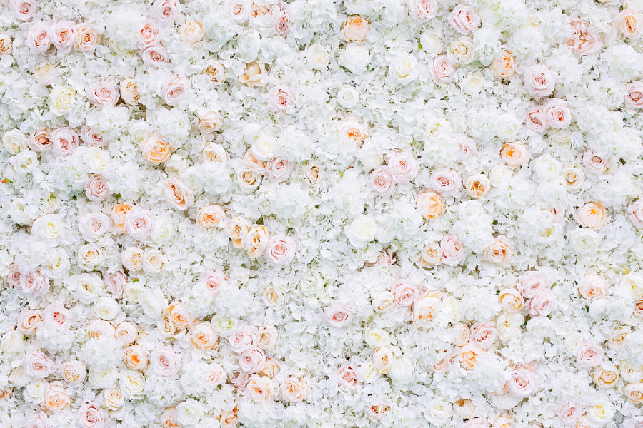 White Roses Flower Aerial View Photograph Print 100% Australian Made