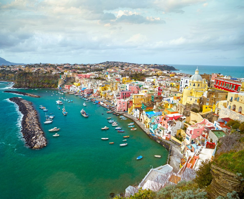 Square Canvas Fisherman's Village on the Island Procida Photograph High Quality Print 100% Australian Made