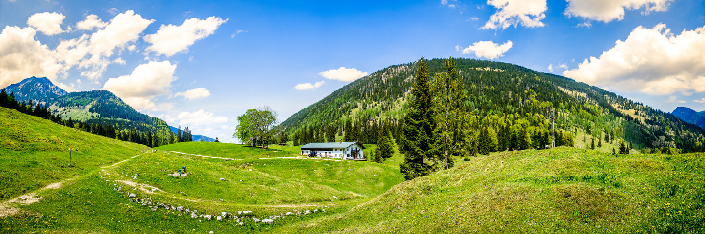 Panoramic Canvas Wendelstein Field View Photograph High Quality 100% Australian Made Wall Canvas Print Ready to Hang