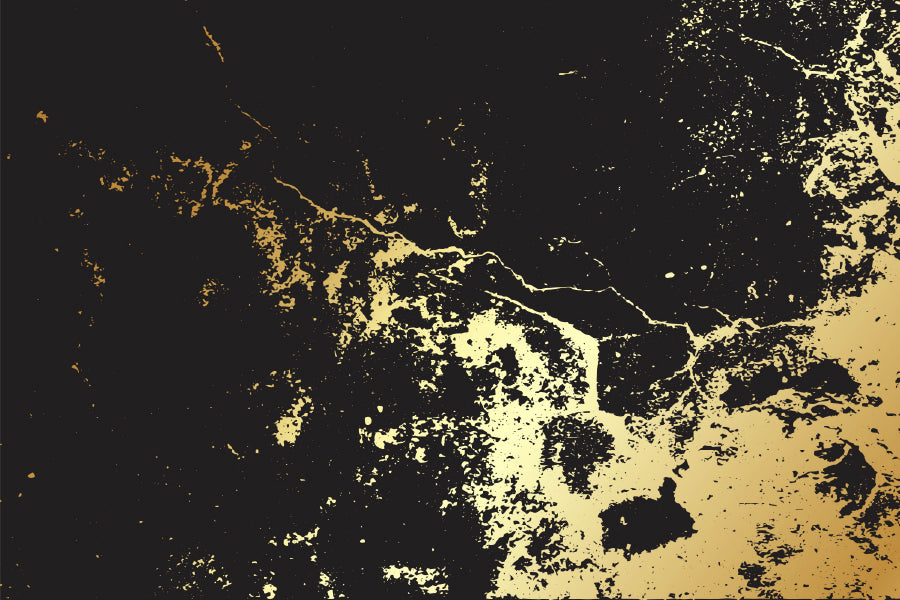 Black Gold Abstract Design Print 100% Australian Made