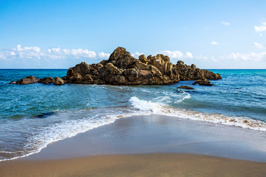 Sol Beach Waves on Rocks View Photograph Home Decor Premium Quality Poster Print Choose Your Sizes