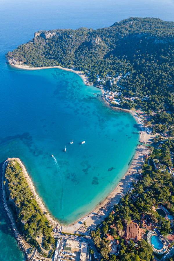 Moonlight Beach in Kemer Aerial View Photograph Home Decor Premium Quality Poster Print Choose Your Sizes