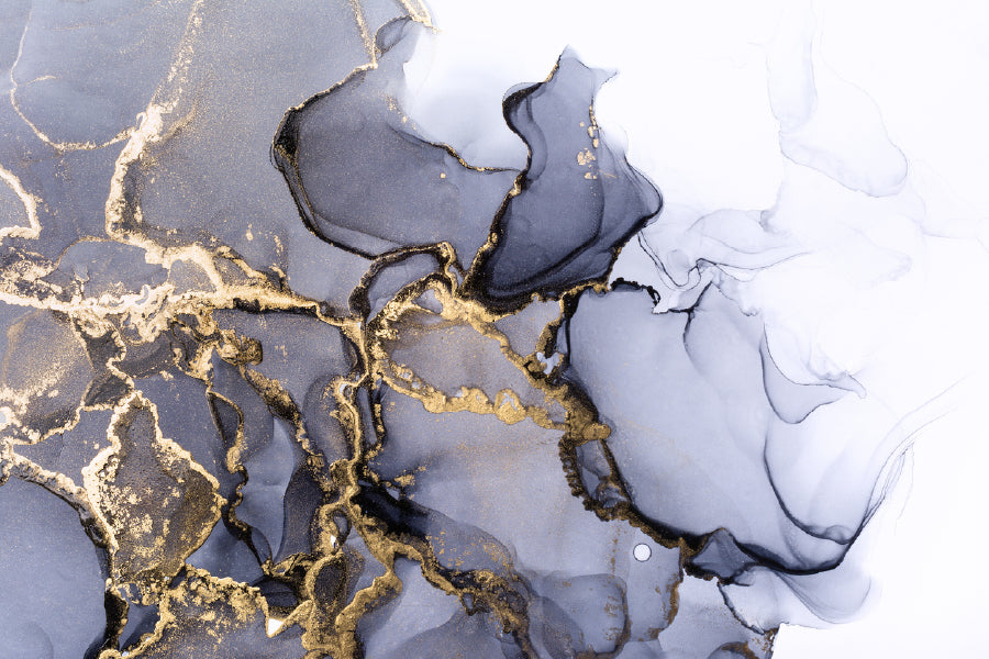 Black & Gold Lines Abstract Design Home Decor Premium Quality Poster Print Choose Your Sizes