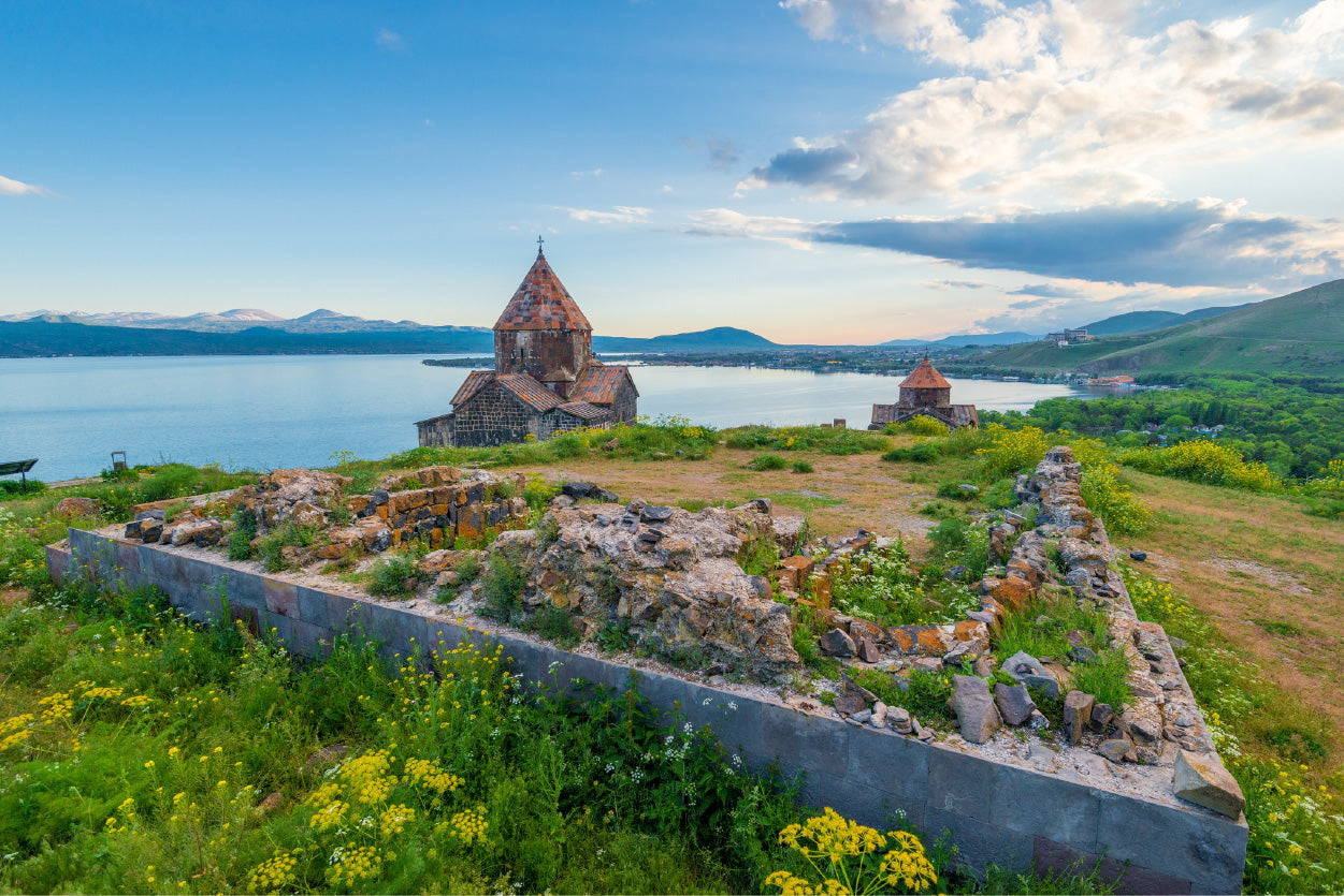 Bella Home Ruins & Walls of The Christian Monastery City Print Canvas Ready to hang