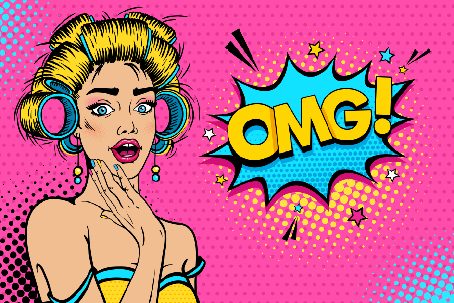 Omg Quote & Young Girl Illustration Print 100% Australian Made