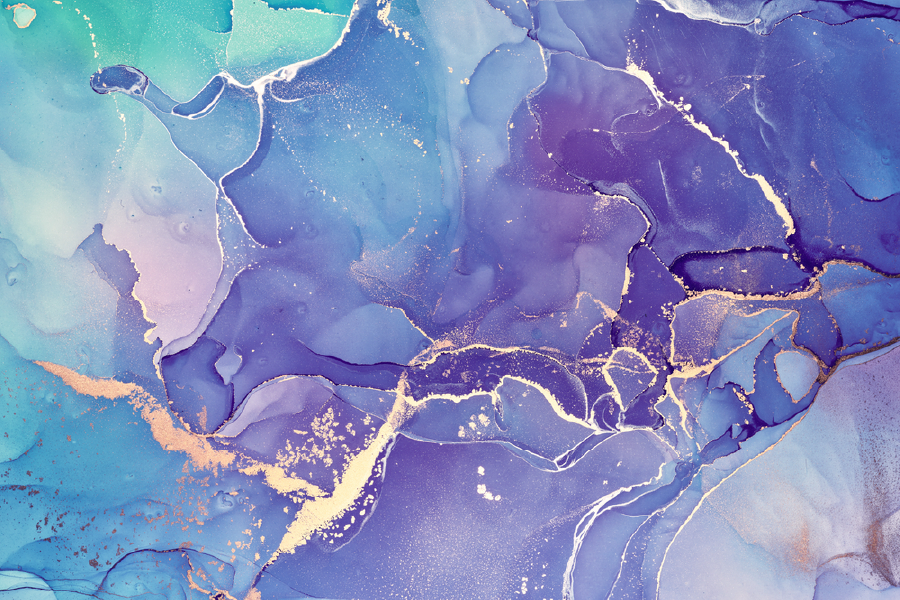 Blue & Purple Abstract Design Print 100% Australian Made