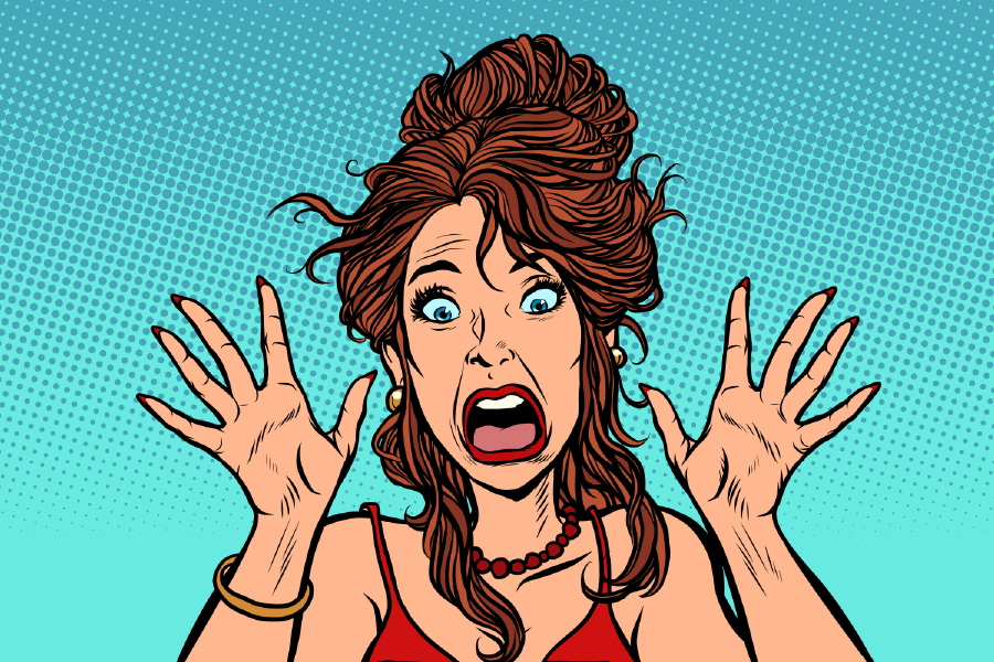 Scared Girl Illustration Print 100% Australian Made