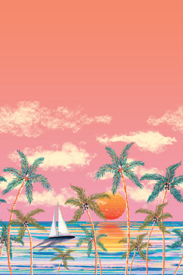 Miami Beach Digital Illustration Print 100% Australian Made
