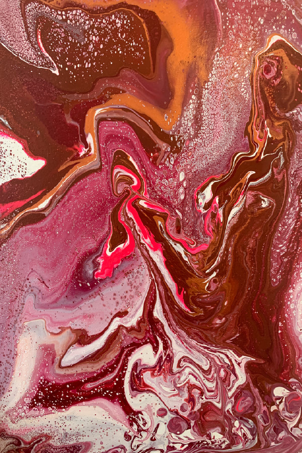 White Pink & Red Abstract Acrylic Design Home Decor Premium Quality Poster Print Choose Your Sizes