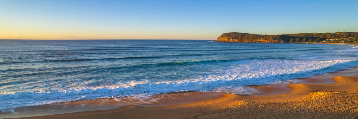 Panoramic Canvas Central Coast Beach View Photograph High Quality 100% Australian Made Wall Canvas Print Ready to Hang