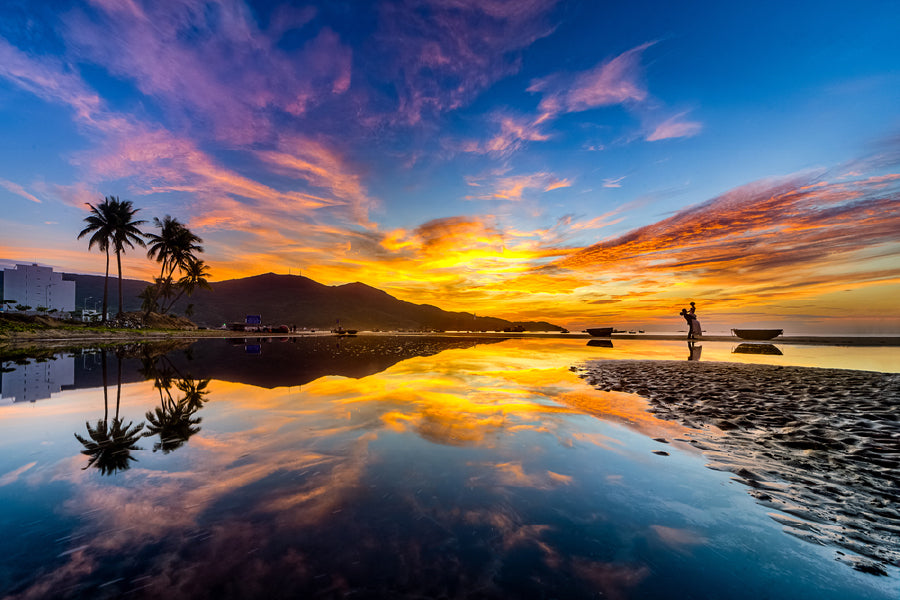 My Khe Beach & City Sunrise View Photograph Home Decor Premium Quality Poster Print Choose Your Sizes