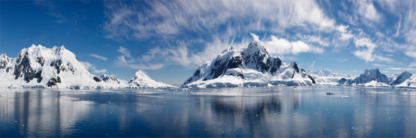 Panoramic Canvas Ice Snow Mountain View Photograph High Quality 100% Australian Made Wall Canvas Print Ready to Hang