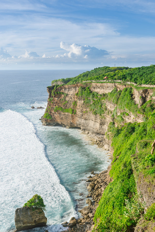 Big Cliffs & Waves View Photograph Uluwatu Print 100% Australian Made