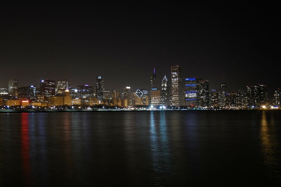 Museum Campus Night View Photograph, Chicago, USA Print 100% Australian Made