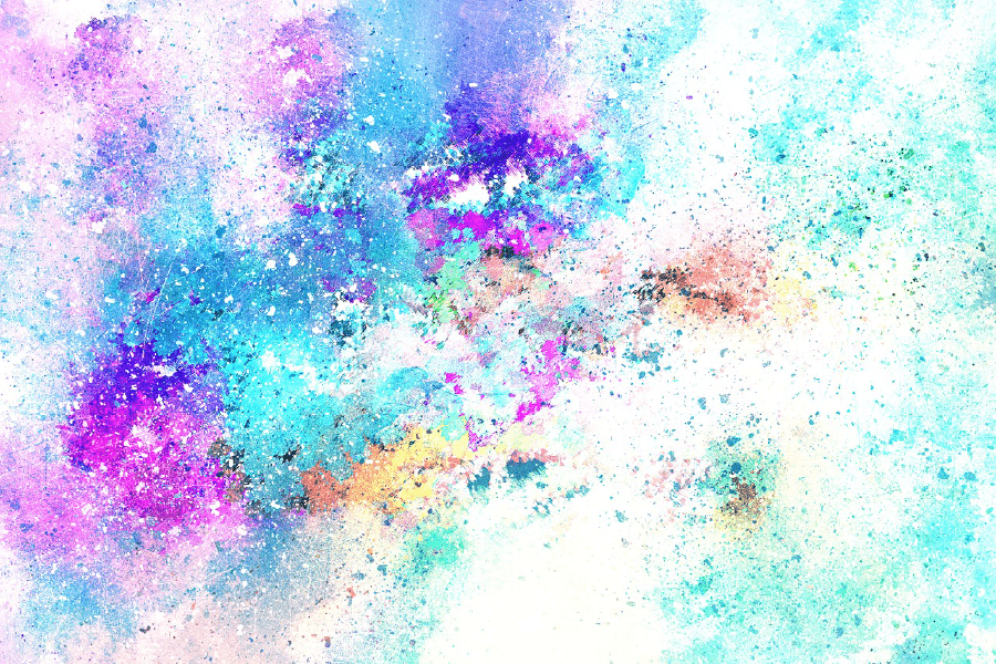 Blue Pink & White Abstract Design Print 100% Australian Made
