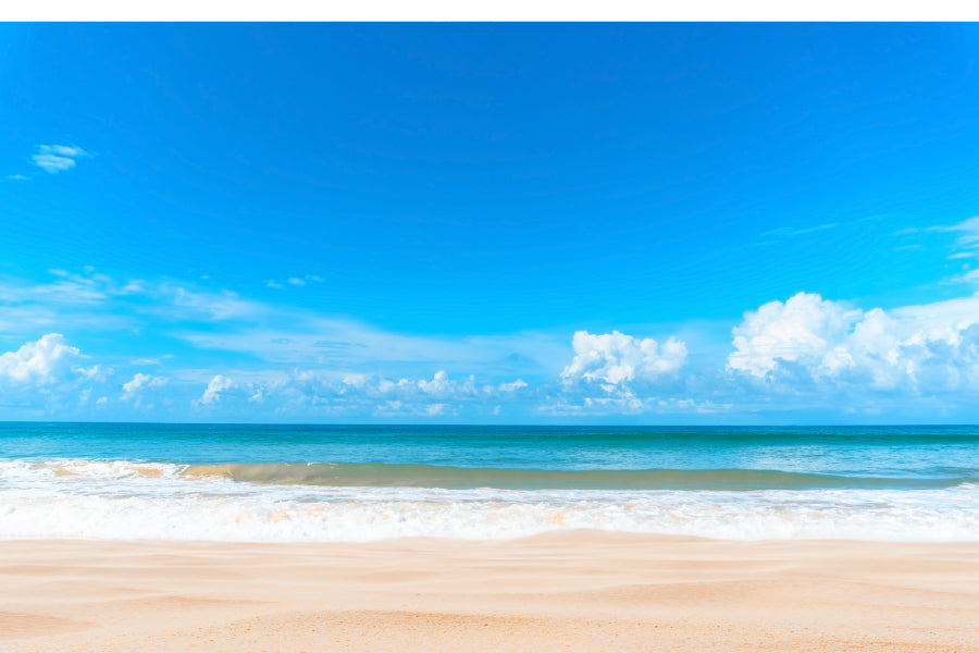 Tropical Beach & Blue Sky Scenery View Photograph Home Decor Premium Quality Poster Print Choose Your Sizes