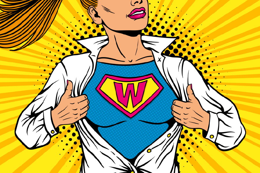Super Hero Girl Illustration Print 100% Australian Made