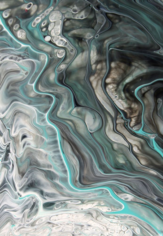 Grey & Green Abstract Design Print 100% Australian Made