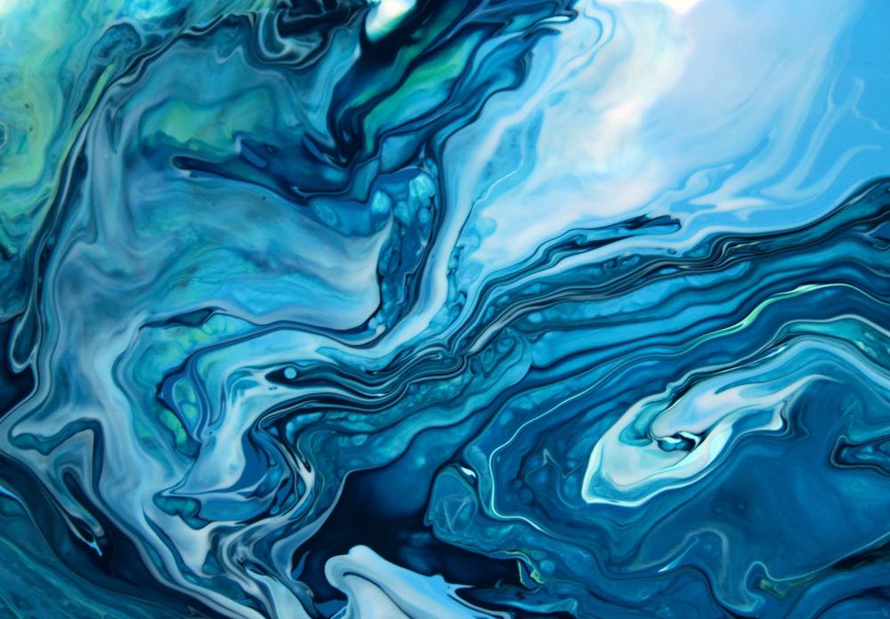 Blue & Green Abstract Design Print 100% Australian Made