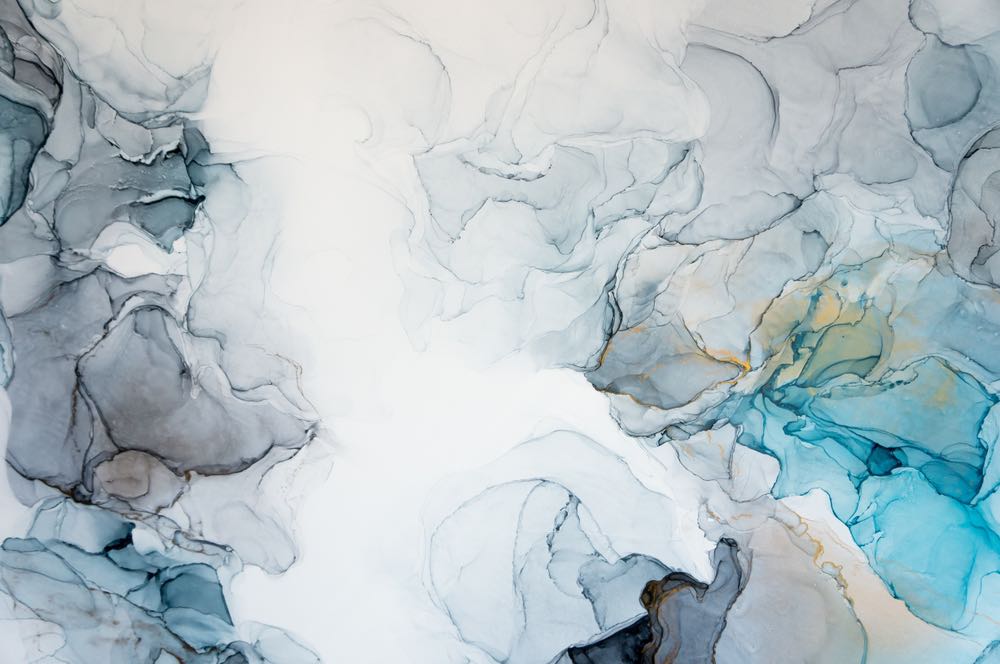 Blue & Grey Abstract Design Print 100% Australian Made