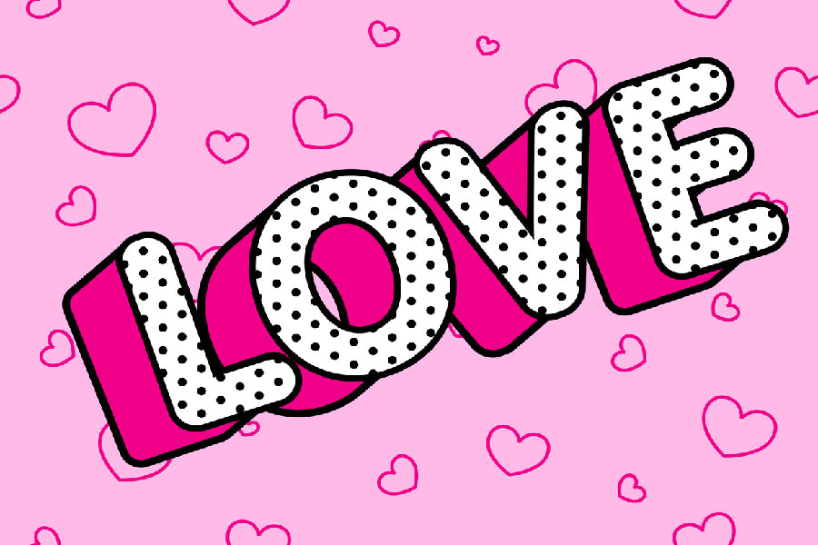 Colorful LOVE Vector Design Illustration Print 100% Australian Made