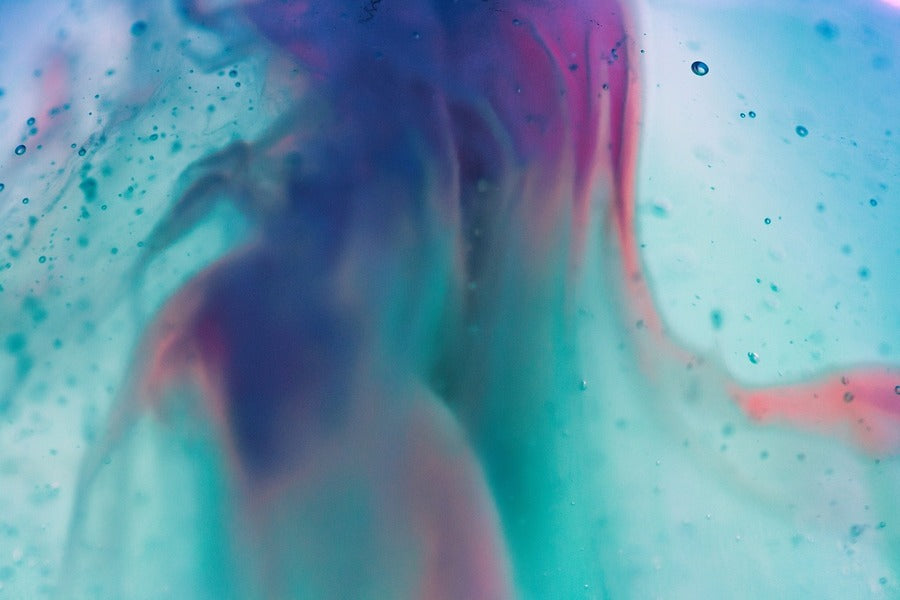 Blue & Purple Abstract Design Print 100% Australian Made